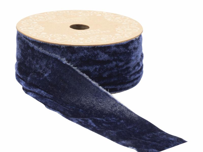 Blue Unwired Velvet 2" 10 Yards