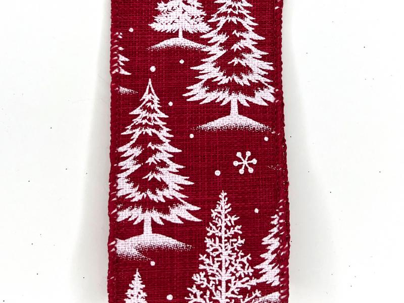 Red Christmas Trees 2.5" 10 Yards