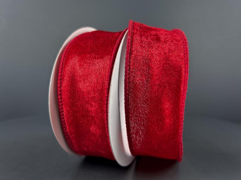 Red Lush Velvet 1.5" 10 Yards