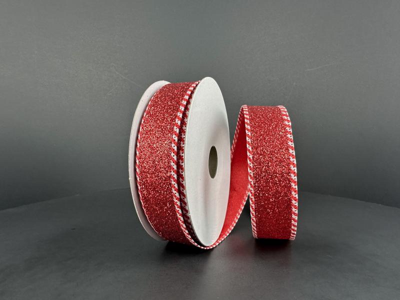 Red With White/Red Edge 7/8" 10 Yards