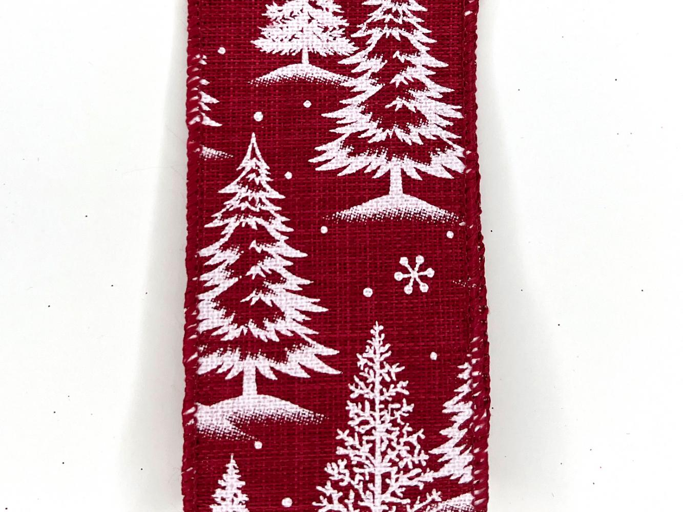 Red Christmas Trees 2.5" 10 Yards