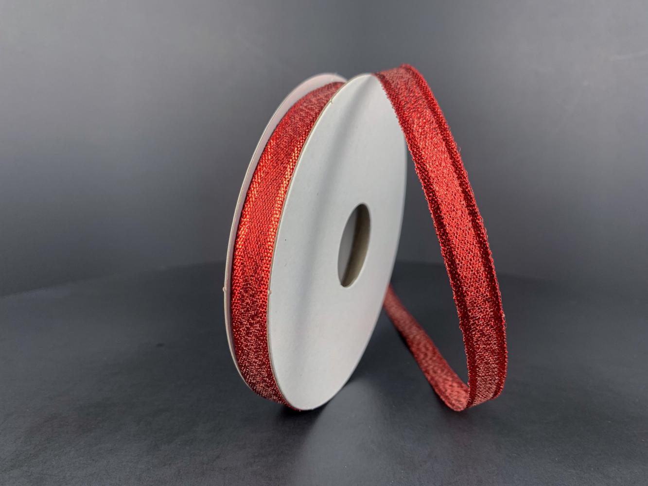 Metallic Sheer Red 3/8" 10 Yards