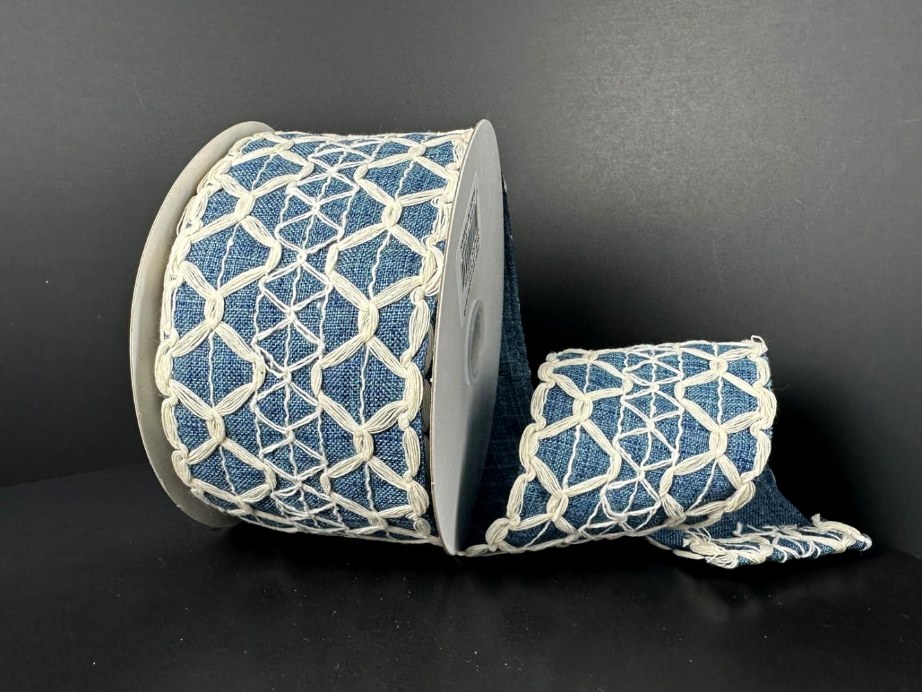 Scallop Burlad/Denim 2.5" 10 Yards