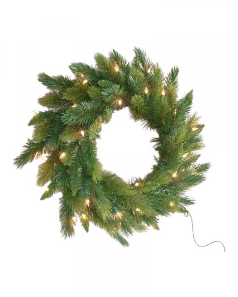 Royal Mix Wreath With 50 Warm White Lights 30"