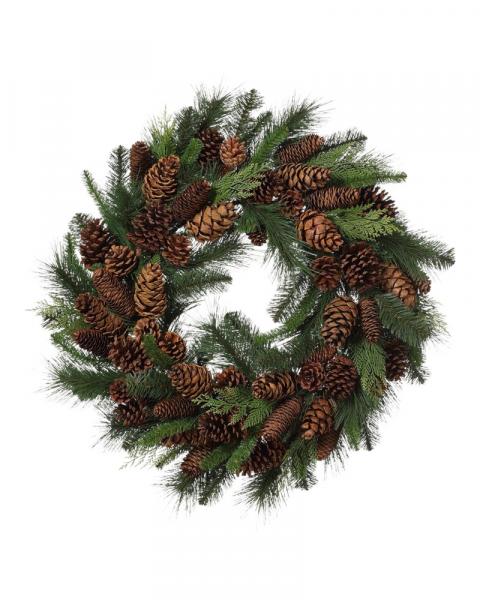 Pinecone Mixed Wreath 26"