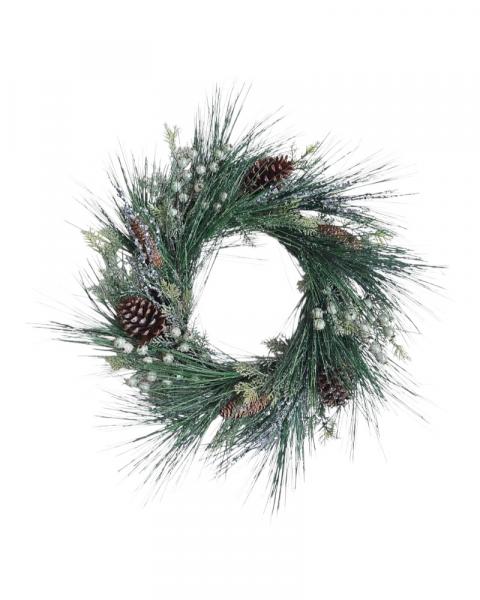 Berry Cones Mixed Wreath 24"