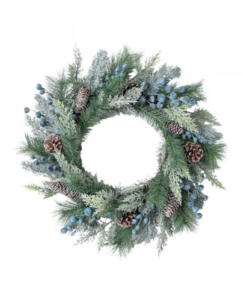 Berry Cones Mixed Wreath 24"