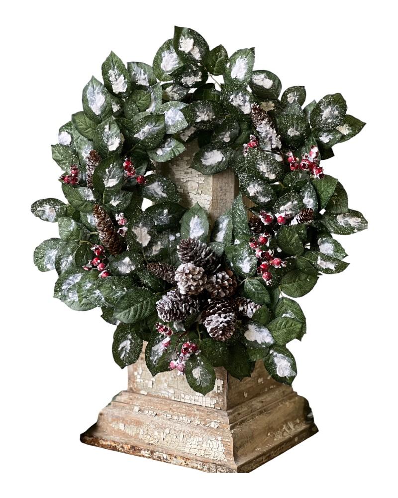 Wintry Salutations Wreath 24"