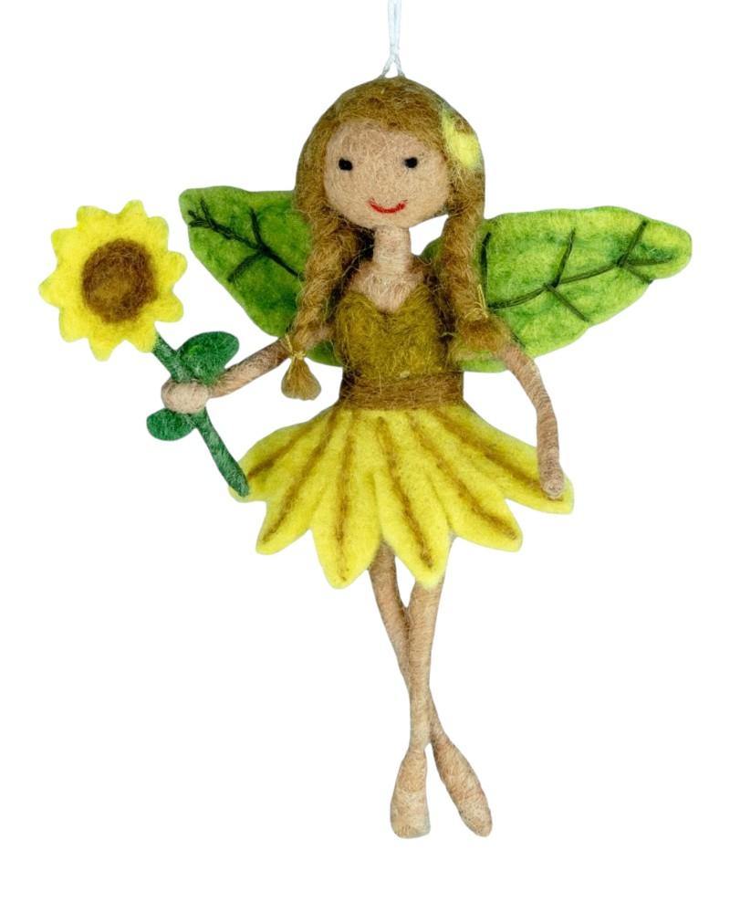 Handmade Sunflower Fairy Ornament