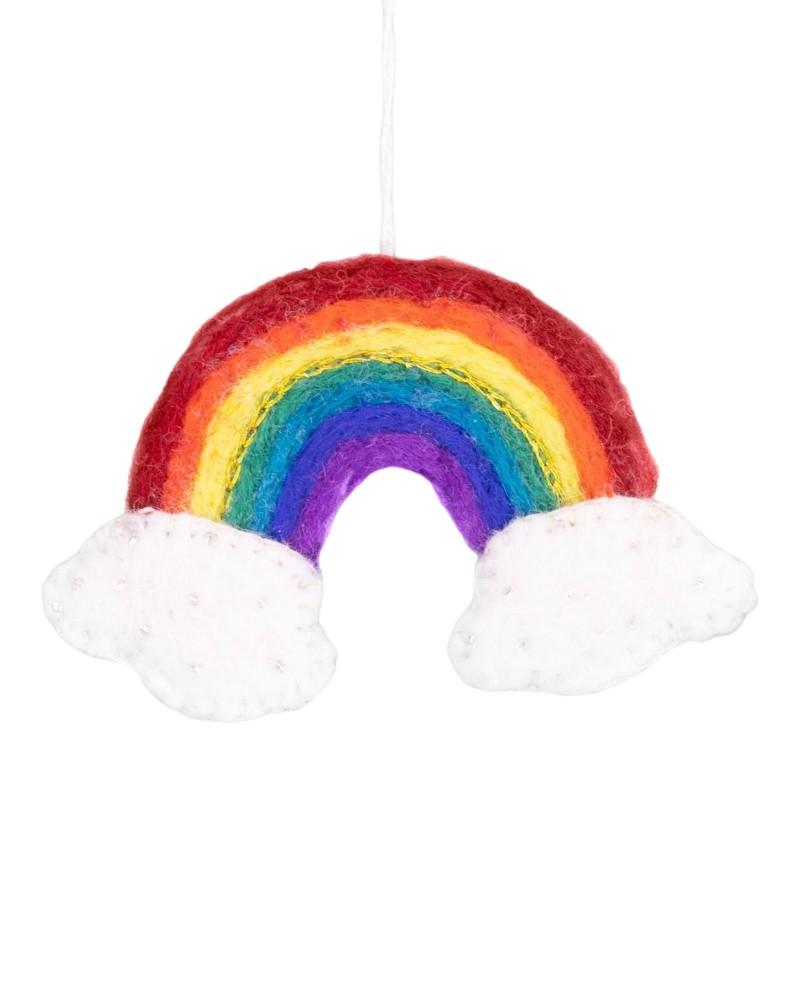 Handmade Bright Rainbow Ornament