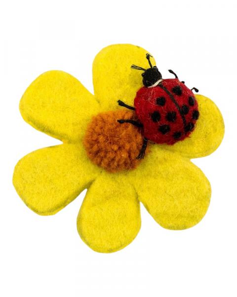 Handmade Ladybug Bloom Ornament