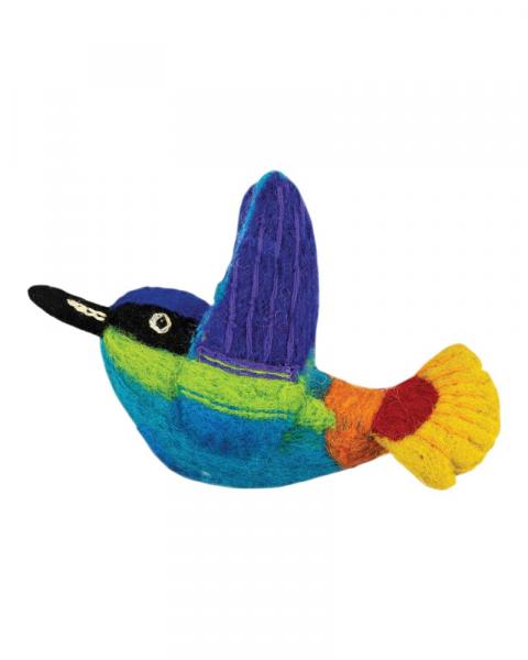 Handmade Rainbow Hummingbird Ornament