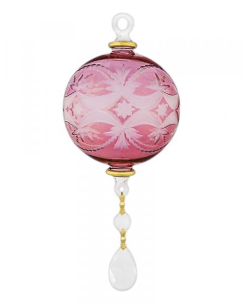 Ball With Fancy Etching and Crystal Pieces Full Size