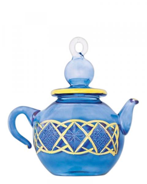 Gold Etched Round Teapot Small Size