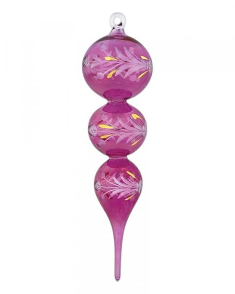 Clear Etched 2 Ball With Cone Mid Size