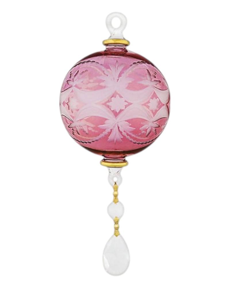 Ball With Fancy Etching and Crystal Pieces Full Size