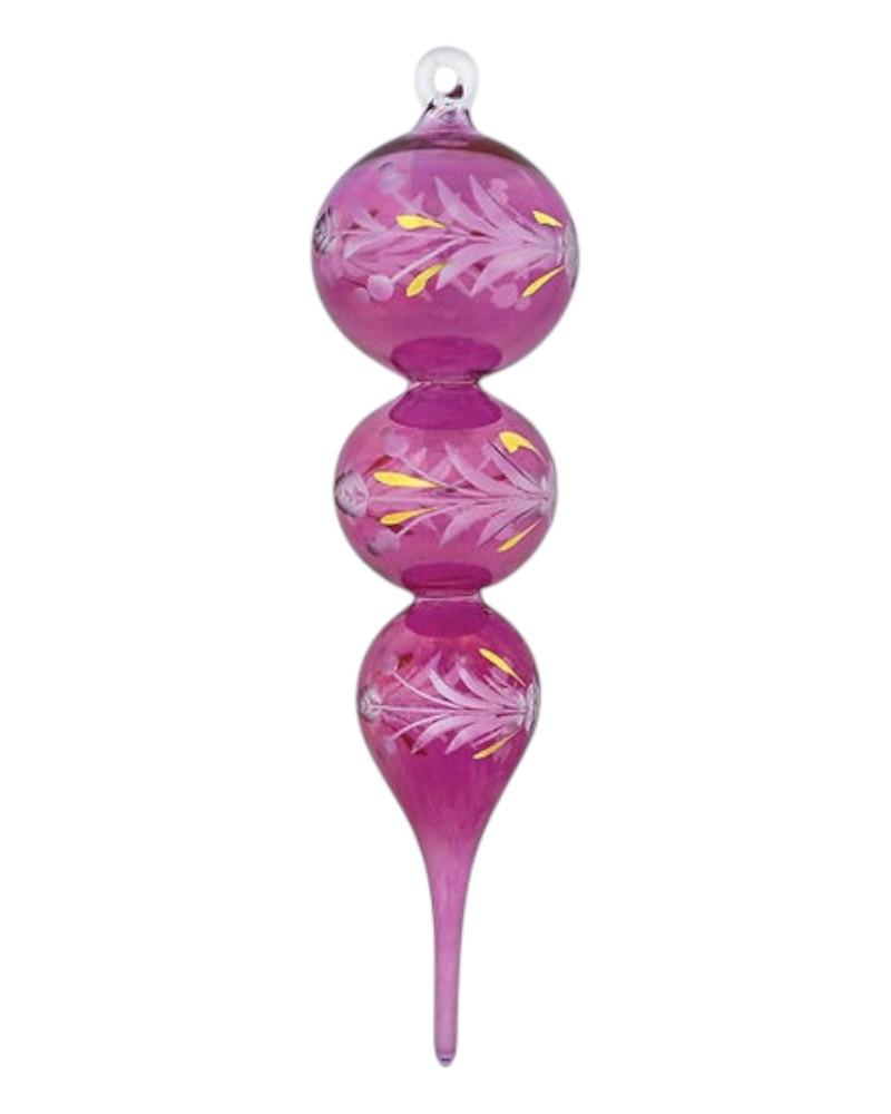 Clear Etched 2 Ball With Cone Mid Size