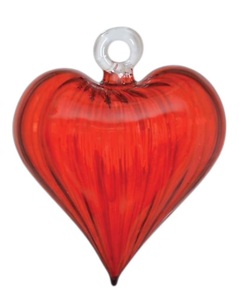 Swirl Clear Iris Heart Small Size