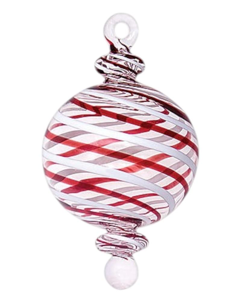 Ball Shape Red and White Stripe Small Size