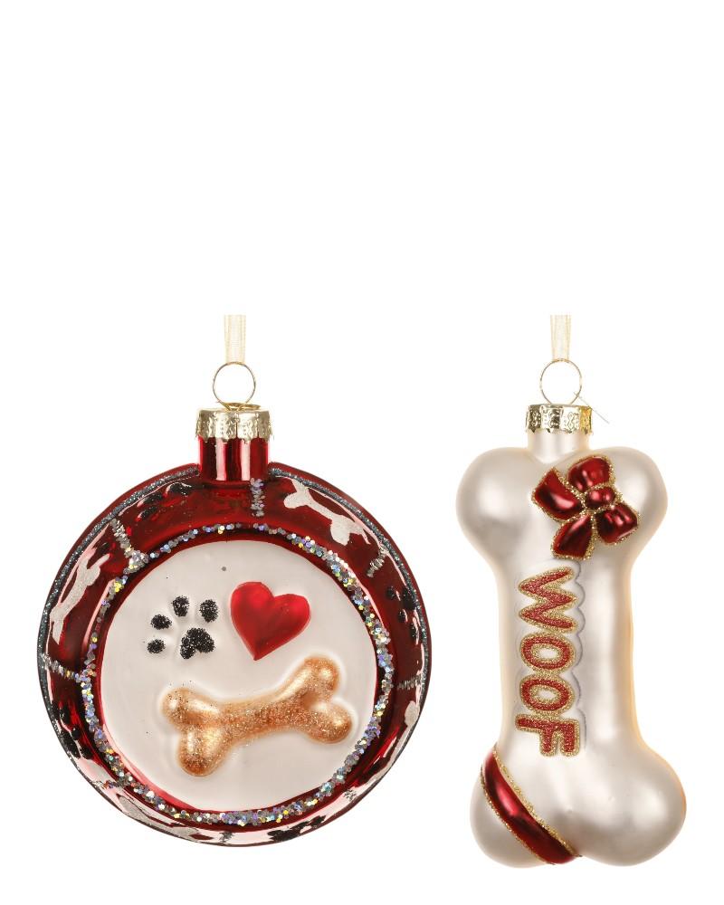 Glass Figure Bowl/Bone Assorted