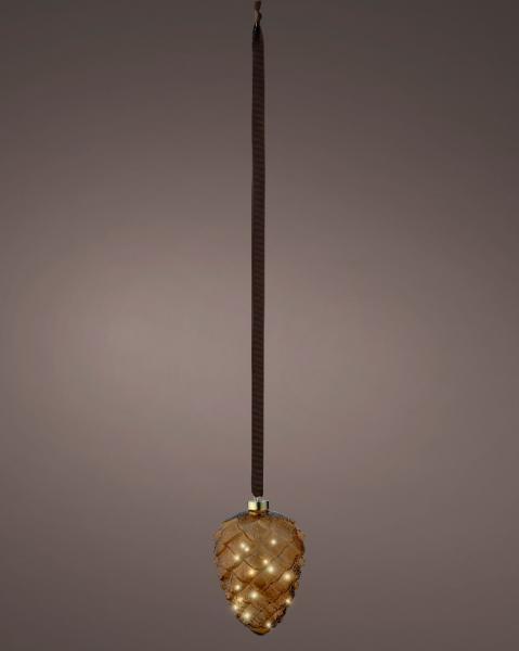 15 Lights Micro LED Pinecone Brown/Warm White