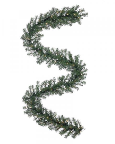 Norway Pine Garland With Warm White Lights 9'