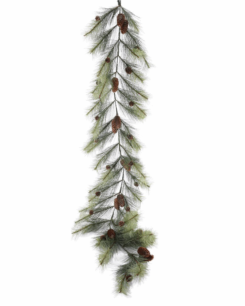 Pine With Cones Garland 6'