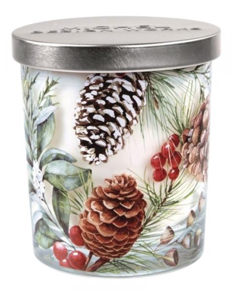 White Spruce Candle Jar With Lid