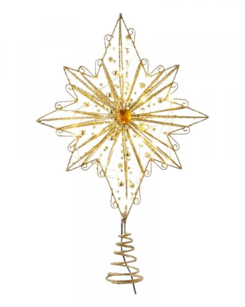 Star Tree Topper 15.5" Gold