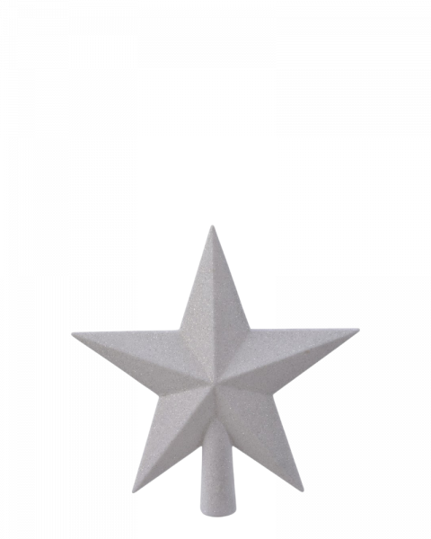 Shatterproof Star Tree Topper 7.5" White