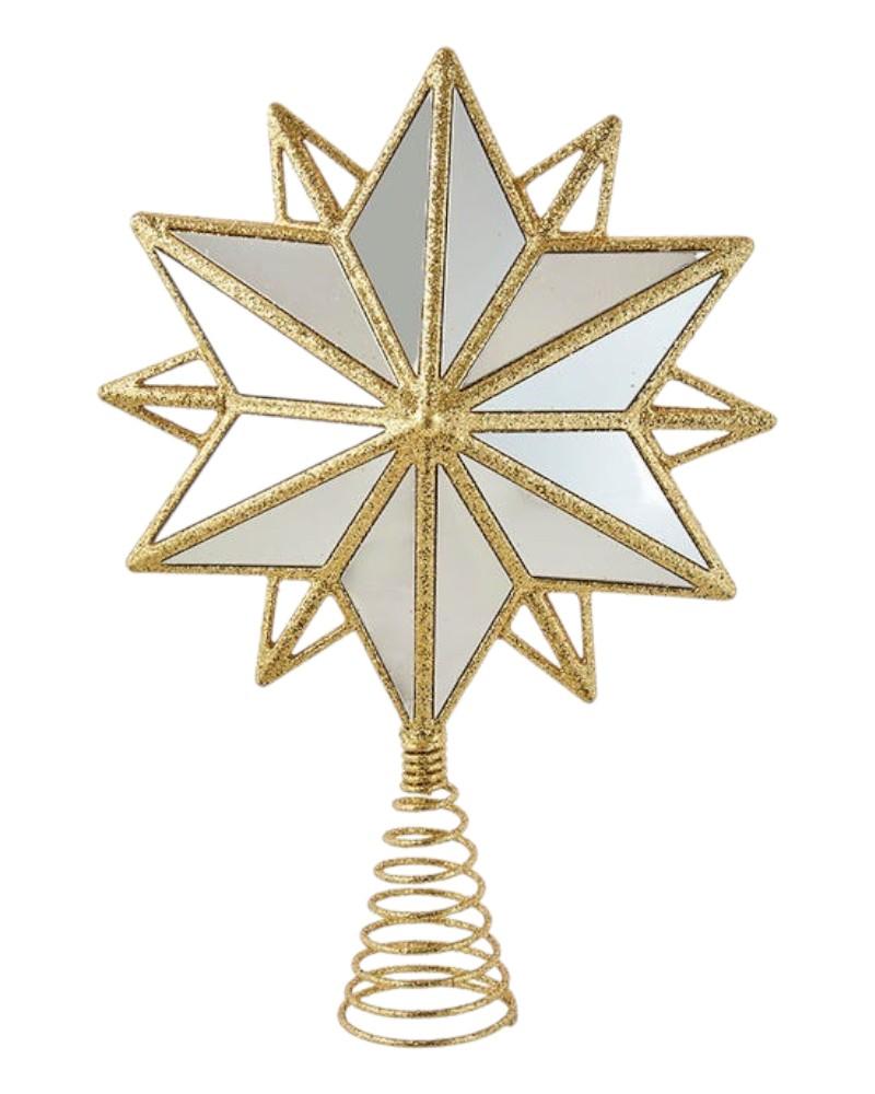 Star Tree Topper 13.5" Acrylic Gold