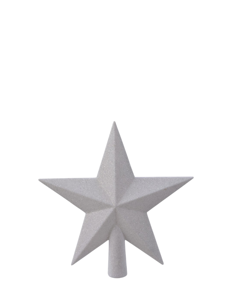 Shatterproof Star Tree Topper 7.5" White