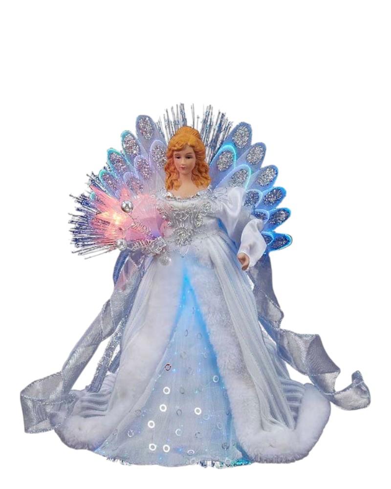 Fiber Optic Angel Lighted Tree Topper 12"