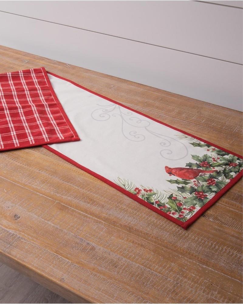 Table Runner Cardinal & Holly