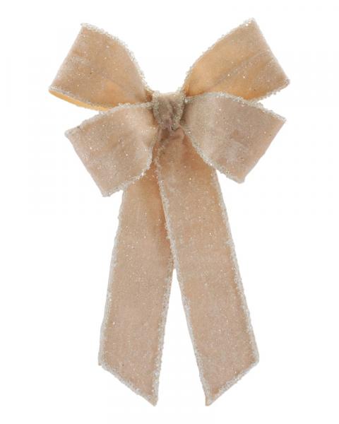 Bow Ornament 13.5" Taupe