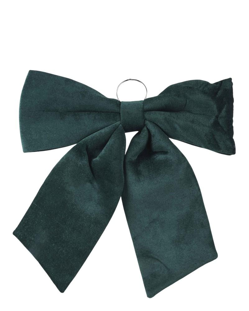 Polyester Velvet Bow Pine Green