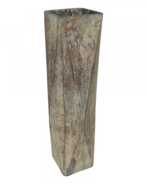 Glass Vase 13" Burnt Gold