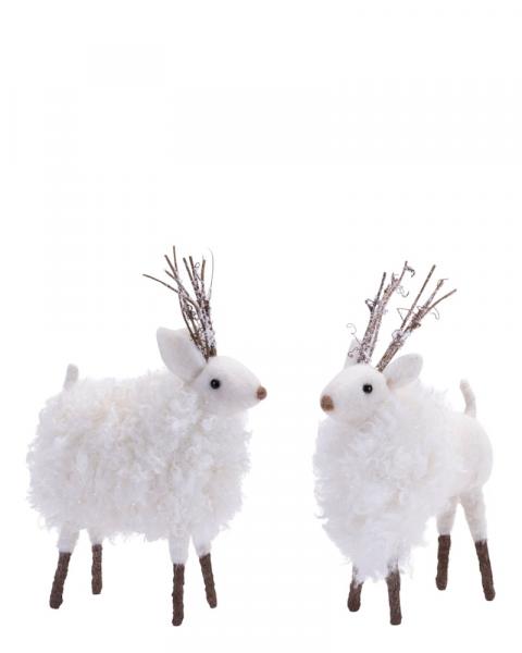 Foam Fur Reindeer 9" White