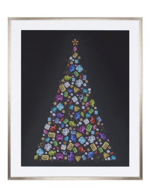 Framed Jewel Tree 19.5x23.5"