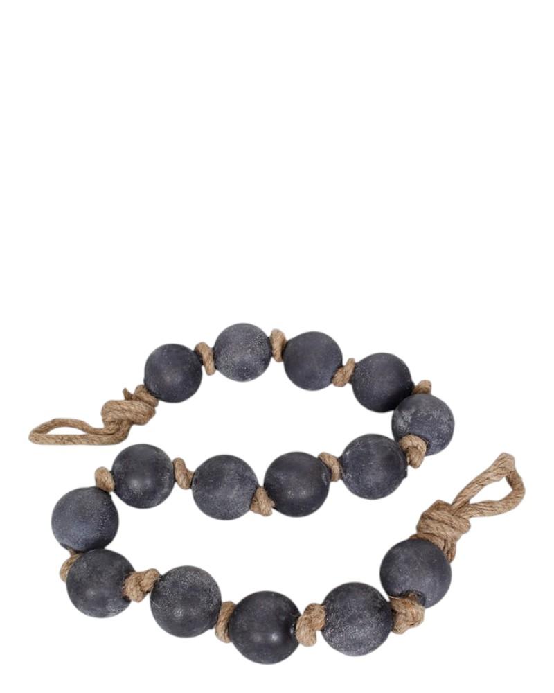 Glass Ball Garland 38" Black