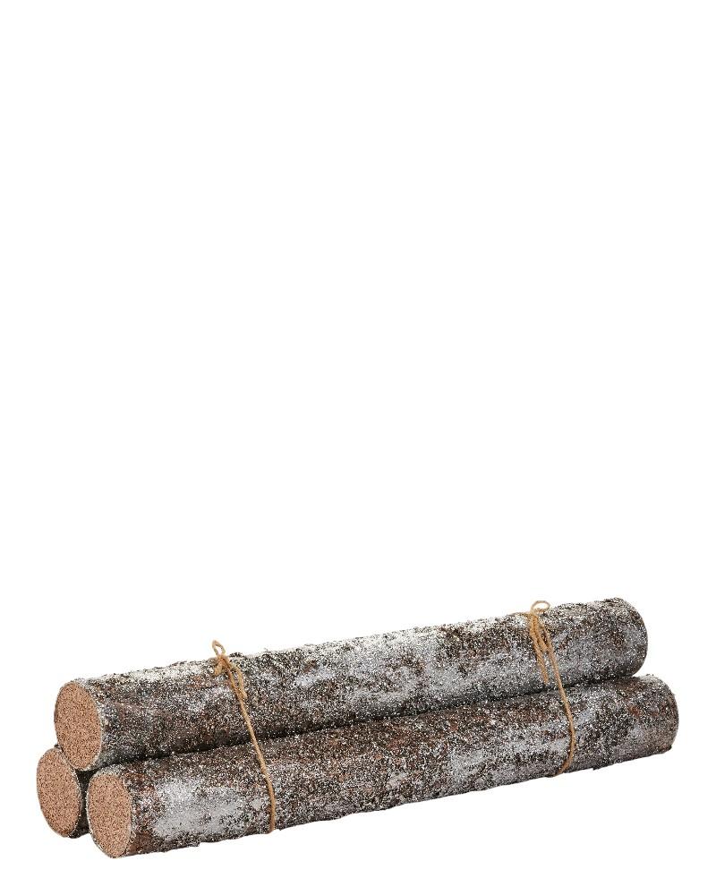 Glittered Log Bundle 23.75"