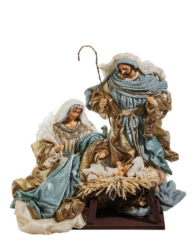 Holy Family 15" Blue Gold