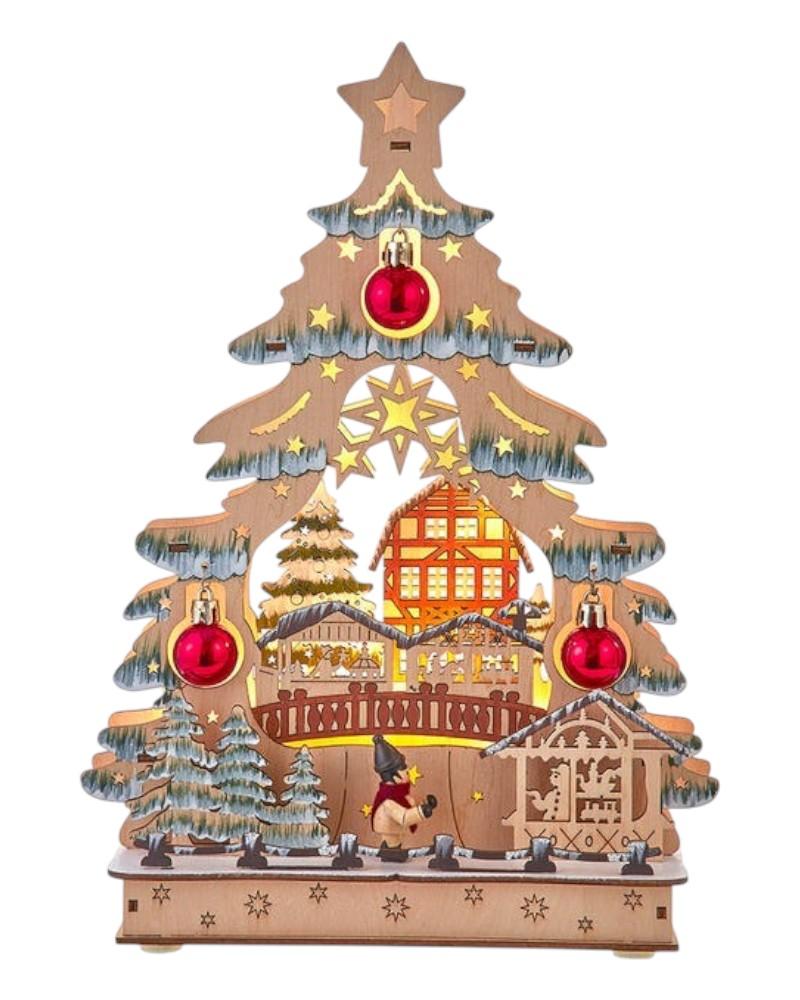 Light Up Tree Scene 13" LED