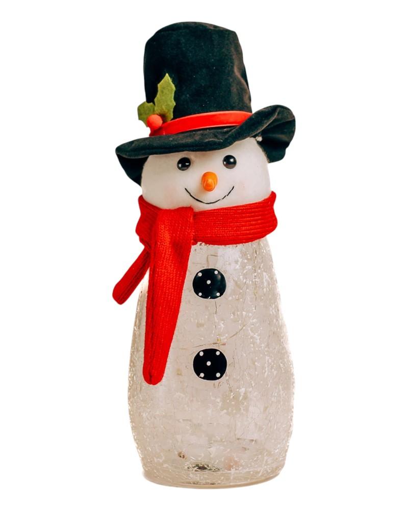 Plush Top Hat Lighted Snowman