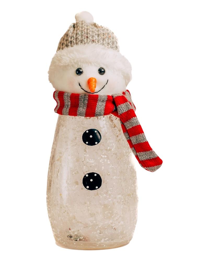 Plush Beanie Lighted Snowman