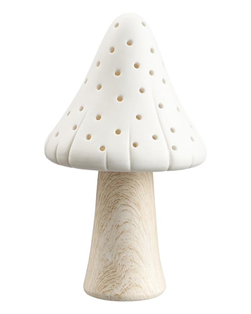 Mushroom Lighted 7" White