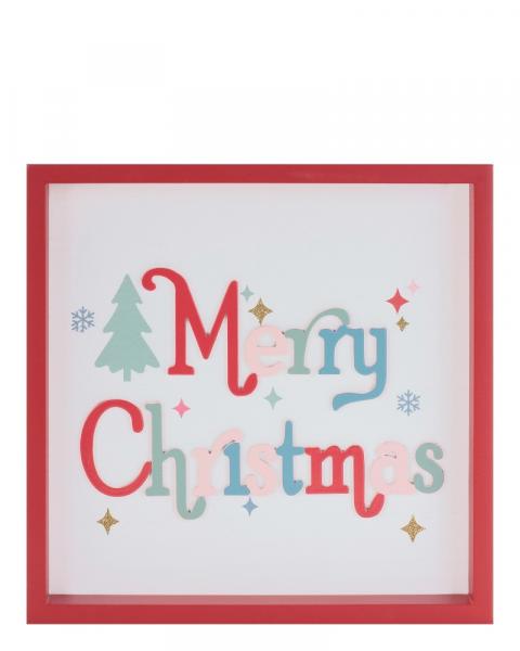 Block Sign Merry Christmas 7.75"