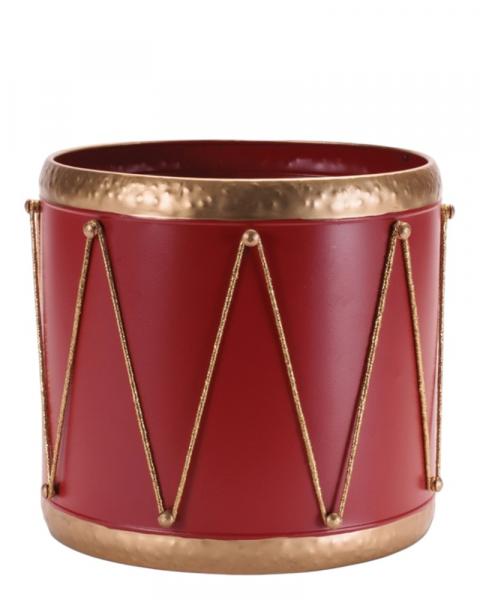 Drum Container 8.5" Red
