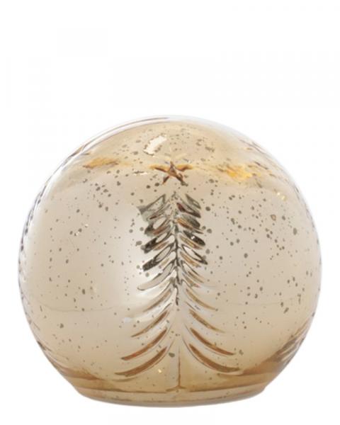 LED Globe 4.5" Gold & Ivory