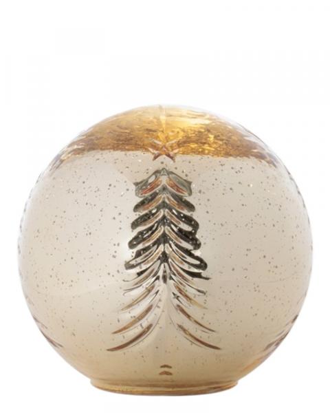 LED Globe 5.5" Gold & Ivory